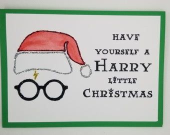 Harry Potter Christmas Cards Handmade, Harry Potter Card Ideas, Harry Potter Christmas Cards, Handmade Harry Potter Cards, Christmas Cards Harry Potter, Homemade Harry Potter Birthday Cards, Harry Potter Christmas Card, Christmas Card Cricut, Christmas Card Handmade