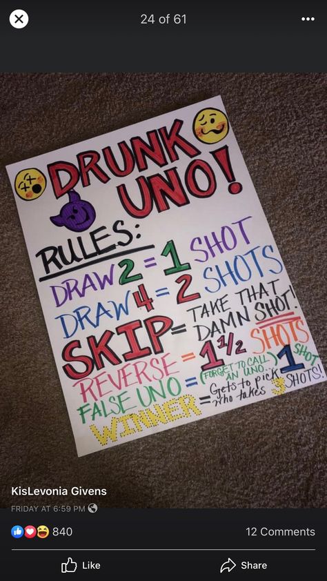 Drunk Uno, Uno Game, Drunk Games, Adult Drinking Games, Girls Night Games, Drinking Board Games, Alcohol Games, Sleepover Party Games, Diy Party Games