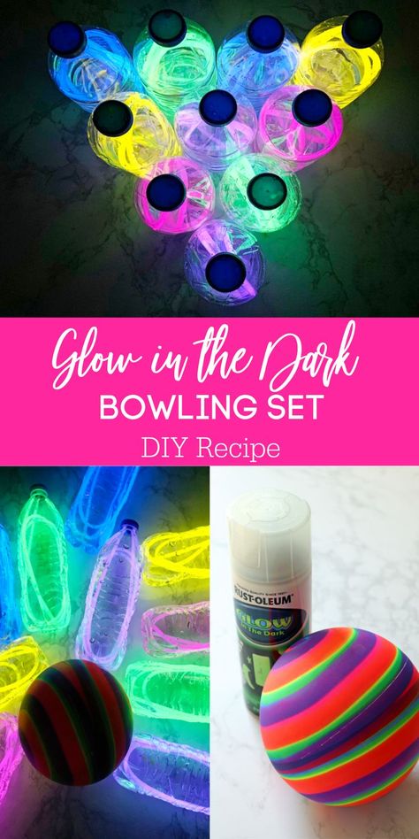 Glow In The Dark Putt Putt, Glow In The Dark Decorations Diy, Glow In The Dark Ring Toss, Glow In The Dark Carnival Games, Glow Bowling Party Ideas, Glow Bingo, Glow In The Dark Bowling, Glow Party Games, Diy Glow In The Dark