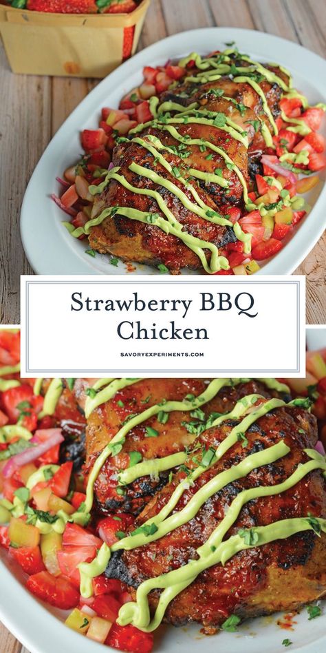 Chicken And Strawberries, Dinner Recipes With Strawberries, Dinner With Strawberries, Strawberry Dinner Recipes, Strawberry Marinade, Unique Chicken Breast Recipes, Dinner Recipes Unique, Strawberry Chicken Recipes, Savory Strawberry Recipes