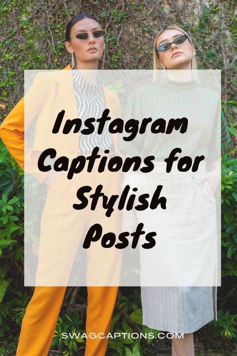 Transform your Instagram feed into a style destination with our handpicked Instagram Captions for Stylish Posts! From fierce fashion statements to effortless elegance, let your captions speak volumes about your style. Chic Instagram Captions, Stylish Captions For Instagram, Thrifty Quotes, Fashion Captions Instagram, Fashion Captions For Instagram, Fashion Statements Quotes, Stylish Captions, Ootd Quotes, Classy Captions For Instagram