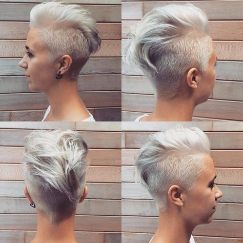 28 Trendy Faux Hawk Hairstyles for Women 2018 Faux Hawk Women, 2018 Hairstyles, Gray Hairstyles, Pixie Haircut Styles, Faux Hawk Hairstyles, Longer Pixie Haircut, Bouffant Hair, Asymmetrical Hairstyles, Mohawk Hairstyles