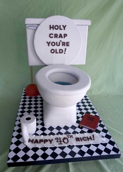 Toilet Cake Ideas, Toilet Birthday Cake, Toilet Cakes Funny, Skibidi Toilet Cake, Toilet Cake, Poop Cake, Plumbing Humor, Cake Mom, Boozy Cupcakes