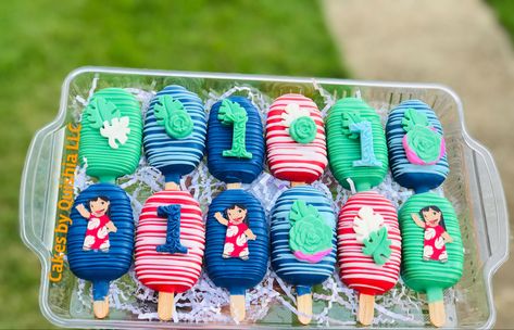 Lilo And Stitch Birthday Treats, Lilo And Stitch Cakesicles, Lilo And Stitch Cakepops, Stitch And Angel Cake Pops, Stitch Cakesicles, Lilo Stitch Birthday Party Ideas, Stitch Cakepops, Lilo And Stitch Treats, Lilo And Stitch Desserts