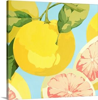 Lemon Art, Affinity Designer, Online Wall Art, White Wall Art, Pastel Background, Fruit Art, Mellow Yellow, Posters And Prints, Decor Wall Art