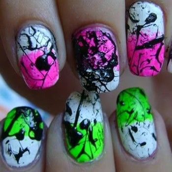 Splatter Nails, Short Nails Art, Get Nails, I Love Nails, Neon Nails, Spring Nail, Cute Nail Art, Nail Designs Spring, Cool Nail Designs