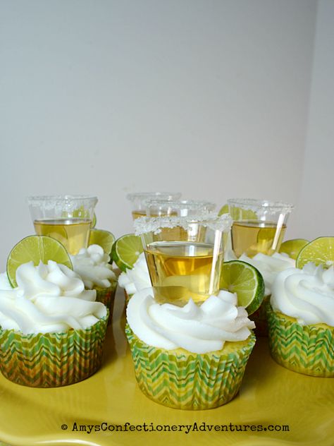 Tequila Cupcakes, Tequila Cake, Alcohol Birthday Cake, Boozy Cakes, 21st Bday Cake, 21st Birthday Cupcakes, Margarita Cake, Cake Mix Cupcakes, Tequila Party