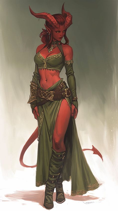 Portraits Art Tiefling Female, Heroic Fantasy, Dungeons And Dragons Characters, Dnd Art, Arte Fantasy, Fantasy Inspiration, Female Character Design, Character Design References, Dnd Characters