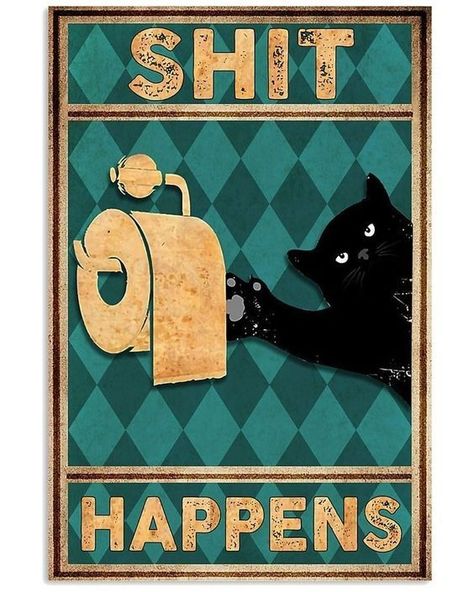 Toilet Upgrade, Image Chat, Cat Illustrations, Poster Store, Cat Posters, Vintage Poster Art, Cat S, Cat Sitting, Canvas Wall Decor