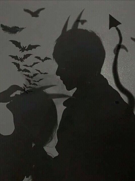 Shadow Pictures Couple, Demon Couple, Couple Shadow, Demon Aesthetic, Shadow Shadow, Devil Aesthetic, Female Demons, Bad Girl Wallpaper, Cool Boy Image