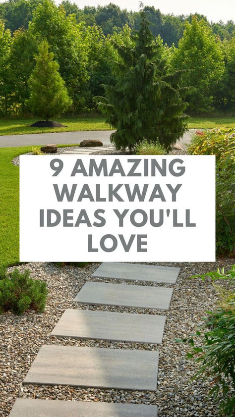 Front Walk Way Landscaping Ideas, Driveway Sidewalk Ideas, Small Walkway Ideas, Easy Diy Walkways To Front Door, Walk Way Landscaping Ideas Modern, Backyard Walkway Ideas Cheap, Stone Walkway Backyard, Affordable Walkways Pathways, Landscaping Front Walkway