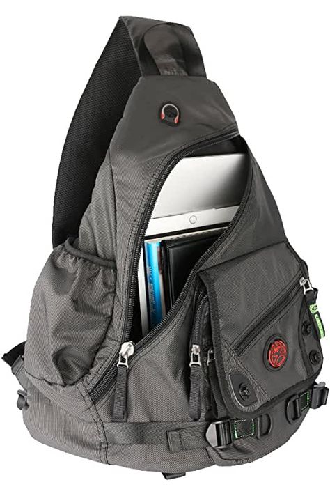 Amazon.com : single strap backpack Single Strap Backpack, Travel Rucksack, Anti Theft Backpack, Beach Gear, Cool Backpacks, Best Bags, Chest Bag, Laptop Backpack, Bag Shoulder