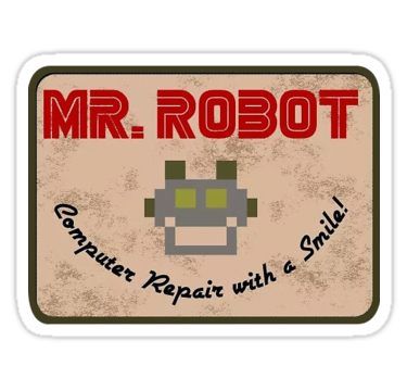 Decorate laptops, Hydro Flasks, cars and more with removable kiss-cut, vinyl decal stickers. Glossy, matte, and transparent options in various sizes. Super durable and water-resistant. Original-looking design/logo from the TV show Mr Robot Mr Robot Logo, Robot Logo Design, Logo Design Sticker, Robot Logo, Animal Crossing Characters, Mr Robot, Magnetic Holder, Computer Repair, Design Sticker