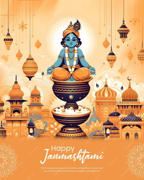 Premium PSD | Happy Krishna Janmashtami celebration Indian festival social media post banner poster Janmashtami Celebration, Happy Krishna Janmashtami, Happy Krishna, Happy Janmashtami, Indian Festival, Krishna Janmashtami, Indian Festivals, Media Post, Social Media Post