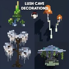 Minecraft Cave Wall Designs, Minecraft Insect Build, Fantasy Trees Minecraft, Fantasy Steampunk Minecraft, Mc Fantasy Builds, Minecraft Fantasy Builds Mushroom, Fantasy Tree Minecraft, Fantasy Mc Builds, Mushroom Home Minecraft