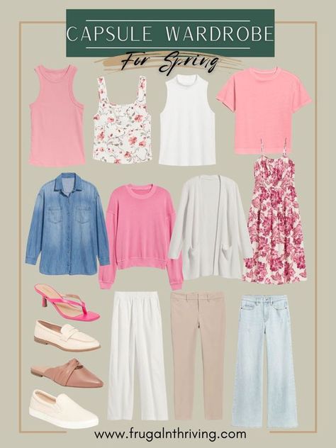 Spring 2024 Wardrobe Capsule, Spring Wardrobe 2024, Pastel Capsule Wardrobe, Light Spring Capsule Wardrobe, Capsule Wardrobe 2024 Spring, Spring Capsule Wardrobe 2024, Pink Capsule Wardrobe, Capsule Wardrobe Inspiration, Pink Wardrobe