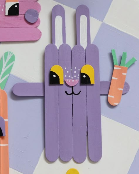 Babysitting Crafts, April Crafts, Insect Crafts, Popsicle Crafts, Easter Preschool, Easy Easter Crafts, Stick Art, Preschool Art Activities, Crafts For Seniors