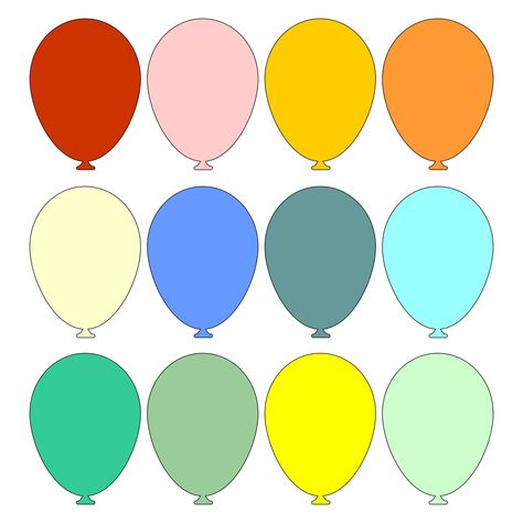 Balloon Printable Templates, Balloon Template Free Printable, Balloon Outline, Light Bulb Template, Balloon Printable, Birthday Board Classroom, Balloon Theme, Board Classroom, Balloon Template