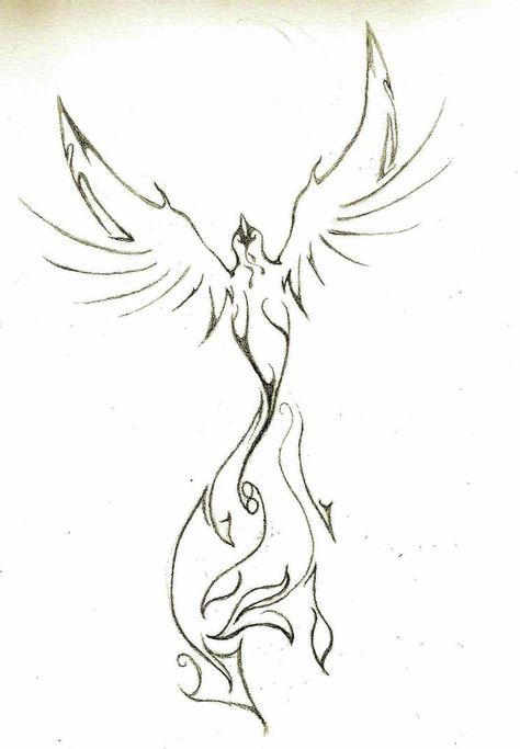 Simple Phoenix Tattoo, Falcon Tattoo, Phoenix Tattoo Feminine, Small Phoenix Tattoos, Phönix Tattoo, Phoenix Tattoo Design, Initial Tattoo, Phoenix Tattoo, 1 Tattoo