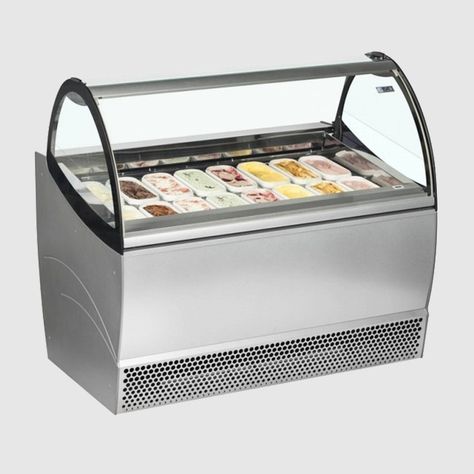 Cream Fridge, Ice Cream Fridge, Curtain Interior, Ice Cream Display, Display Fridge, Scoop Ice Cream, Ice Cream Freezer, Coffee Shop Logo, Chest Freezer