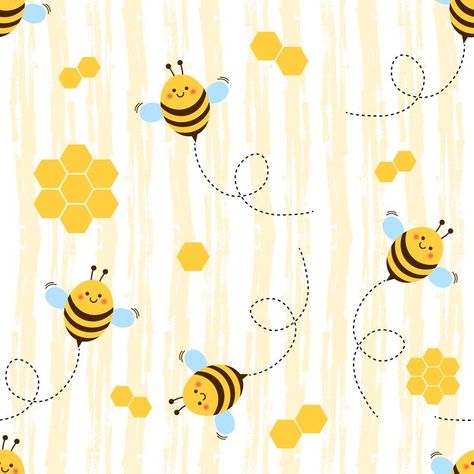 Cartoon Bees, Bee Vector, Flower Cartoon, Baby Shower Clipart, Cartoon Bee, Blue Nature, Spelling Bee, Nature Background, Bee Baby Shower