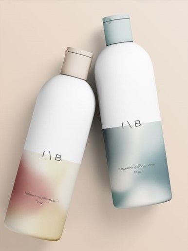 Cosmetic Design Packaging, Transparent Packaging Design, Abstract Packaging Design, Gradient Packaging Design, Product Packaging Design Inspiration, Shampoo Bottle Design, Conditioner Packaging, Boho Packaging, Shampoo Packaging Design