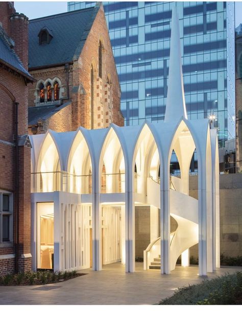 Church Renovation Ideas, Modern Gothic Architecture, Contemporary Gothic, Renovation Architecture, Arch Architecture, Modern Gothic, Modern Church, St Georges, Gothic Church