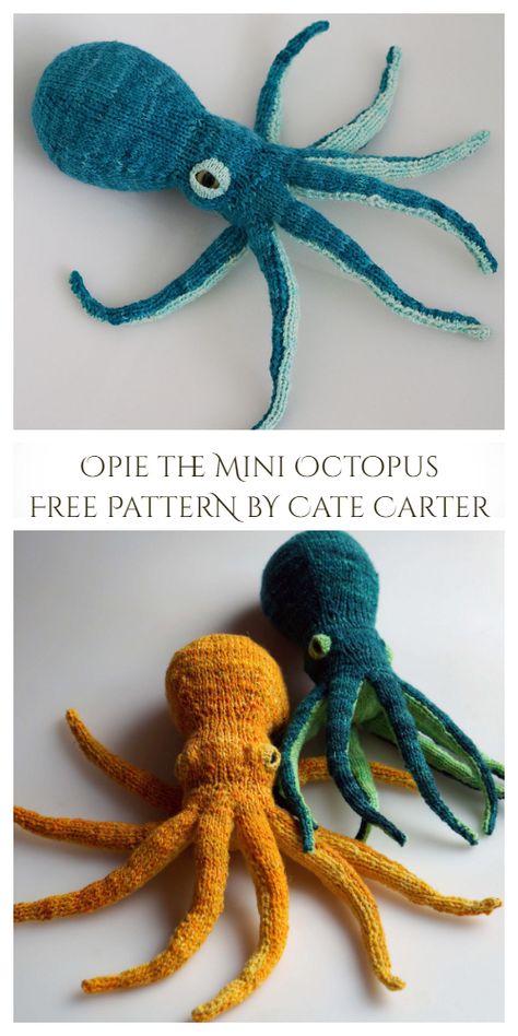 Knit Giant Octopus Toy Free Knitting Patterns Seal Knitting Pattern Free, Free Knitting Patterns Amigurumi, Knitted Sculpture Art, Octopus Toy Pattern, Knitting Pattern For Octopus, Free Knit Toy Patterns, Free Knitting Patterns Animals, Octopus Knitting Pattern Free, Weird Knitting Patterns