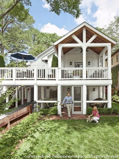 Beautiful Porch & Deck Additions: Amazing Transformation Second Story Porch, Barn Exterior, Deck Addition, Second Story Deck, Porch Kits, Porch Design Ideas, Elevated Homes, Porch Addition, Building A Porch