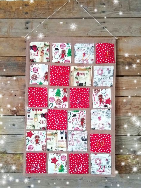 DIY Advent Calendar — Sewing to the Moon Countdown Calendar Ideas, Diy Christmas Countdown Calendar, Advent Calendar Sewing, Sewing For Christmas, Christmas Diy Easy, Easy Advent Calendar, Diy Christmas Countdown, Reusable Advent Calendar, Advent Calendar Pattern