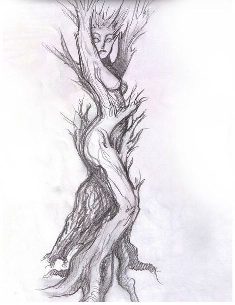 Wicca Tattoo, Tree Goddess, Phoenix Wings, Tree Drawings, Mother Earth Art, Pencil Tree, Tree Drawings Pencil, Nature Goddess, Tree Of Life Tattoo