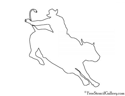 Bull Rider Drawing, Bull Rider Tattoo, Western Pumpkin Carving Ideas, Bull Stencil, Fire Pit Drawing, Pumpkin Carving Stencils Templates, Horse Stencil, Free Stencils Printables, Bucking Bulls