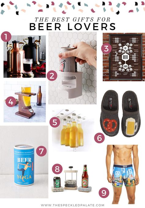 Got an opinionated beer drinker in your life? We've found the best gifts for beer lovers out there and compiled them in this gift guide! #giftguide #speckledpalate #holidayshopping Beer Related Gifts, Vikings Beer, Yoga Party, Viking Drinking Horn, Oktoberfest Beer, Beer Drinker, Beer Holders, Gifts For Beer Lovers, Beer Tasting