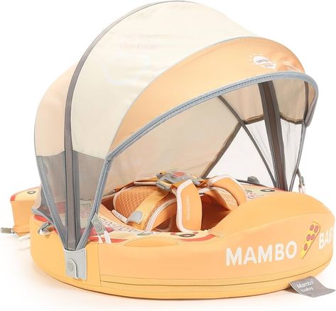 Mambobaby Add Tail Newest Baby Float with Sun Canopy – Pizza : Amazon.ca: Toys & Games Baby Swim Float, Baby Pool Floats, Baby Float, Swim Float, Baby Canopy, Video Games Gift, Baby Pool, Sun Canopy, Baby Equipment