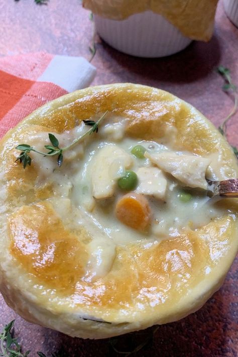 Individual chicken pot pies. My Country Table, Chicken Pot Pies, Dinner Sandwiches, Country Table, Pot Pies, Best Comfort Food, How To Cook Potatoes, Chicken Pot, Chicken Pot Pie