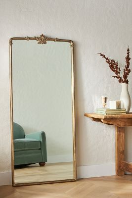 Cecilia Mirror | Anthropologie Gold Floor Mirror, Mirrors Ideas, Mirrors Decor, Bedroom Mirrors, Large Floor Mirror, Idea Bedroom, Floor Length Mirror, Mirror Bedroom, Interior Mirror