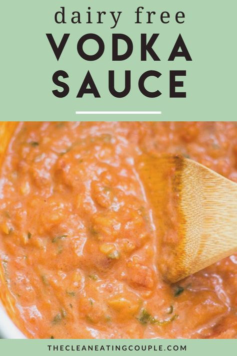 Healthy Vodka Sauce Recipe, Vodka Sauce Vegan, Healthy Vodka Pasta, Dairy Free Vodka Sauce, Dairy Free Vodka Pasta, Vegan Vodka Sauce, Penne Alla Vodka Recipe, Healthy Sauce, Vodka Sauce Recipe