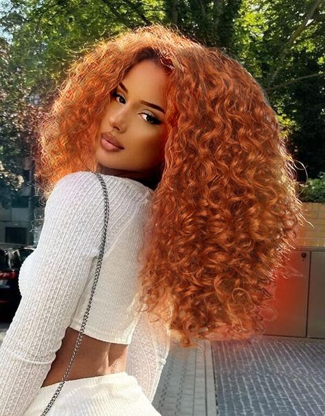 Red Curly Wig, Curling Iron Hairstyles, Curly Lace Front Wigs, French Hair, Orange Hair, Curly Wigs, Wigs For Black Women, Lace Front Wig, Scrunchie Hairstyles