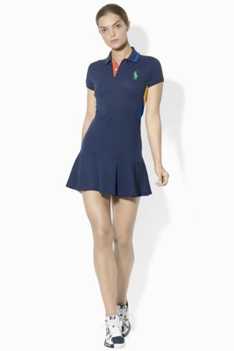 Ralph Lauren tennis dress Polo Dress Outfit, Polo Dress Women, Tennis Dress Outfit, Girls Sports Clothes, Blazer Street Style, Polo Shirt Outfits, Tennis Wear, Tennis Outfit Women, Tennis Skirt Outfit