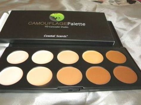 Coastal Scents Professional Camouflage Concealer Palette: Beauty $22 #ConcealerHowToApply Makeup Contouring, Camouflage Concealer, Coastal Scents, Drugstore Foundation, Concealer Palette, Makeup Palettes, Concealer For Dark Circles, Elf Makeup, Contour Makeup