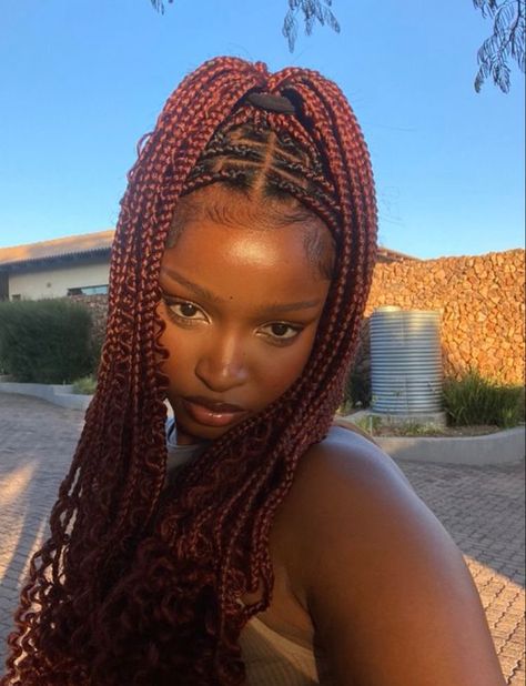 Red Braids, Hair Styles Braids, Short Box Braids Hairstyles, Styles Braids, Box Braids Hairstyles For Black Women, Braids Hairstyles Pictures, Braided Cornrow Hairstyles, Cute Box Braids Hairstyles, Quick Braided Hairstyles