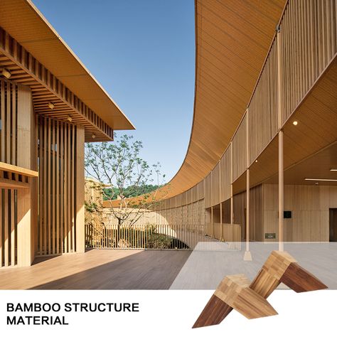 China Wholesale Moso Bamboo Construction Building Materials - Buy Construction Building Materials,Building Materials For House Construction,China Building Material Product on Alibaba.com Glulam Beams, Bamboo Hut, China Building, Building Construction Materials, Structure Building, Bamboo Building, Building Garden, Bamboo Structure, Museum Hotel