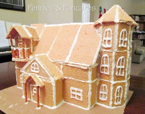 Pennies & Pancakes: Gingerbread House "Glue" {$0.48 per cup} Gingerbread House Glue, Gingerbread Nativity, Graham Cracker Gingerbread, Gingerbread Competition, Graham Cracker House, Graham Cracker Gingerbread House, House Themes, Homemade Gingerbread House, Cracker House