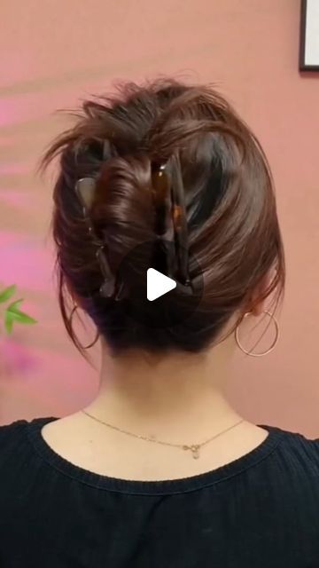 Fine Hair Updo, Easy And Beautiful Hairstyles, Claw Clip Hairstyle, Easy Bun Hairstyles For Long Hair, Clip Hairstyle, Hair Style Vedio, Hair Bun Tutorial, Hair Upstyles, Easy Hair Updos