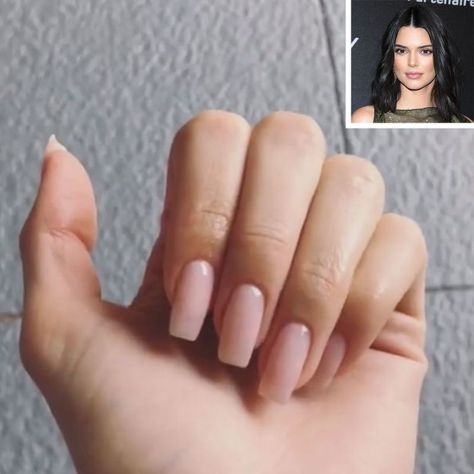 Kendall Nails, Kendall Jenner Nails, Acrylic Nails Kylie Jenner, Jenner Nails, Pedicure Gel, Kylie Nails, Kylie Jenner Nails, Natural Acrylic Nails, Nails Yellow