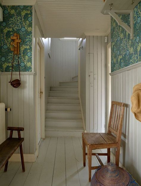 Swedish House Interior, Swedish Cottage Interior, House With Tower, Tower Room, Swedish Houses, Swedish Interior Design, Scandinavian Cottage, Swedish Interiors, Swedish Cottage