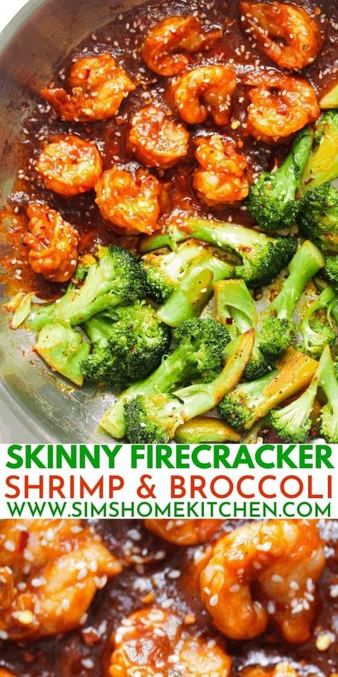 This skinny firecracker shrimp with broccoli is the perfect sweet, spicy and sticky dish to spice up your dinnertime. It is also keto, paleo and whole30 friendly and can be made in under 30 minutes! Shrimp With Broccoli, Sweet And Spicy Shrimp, Firecracker Shrimp, Spicy Shrimp Recipes, Spicy Seafood, Jalapeno Cheese, Shrimp And Vegetables, Shrimp And Broccoli, Shrimp Dinner