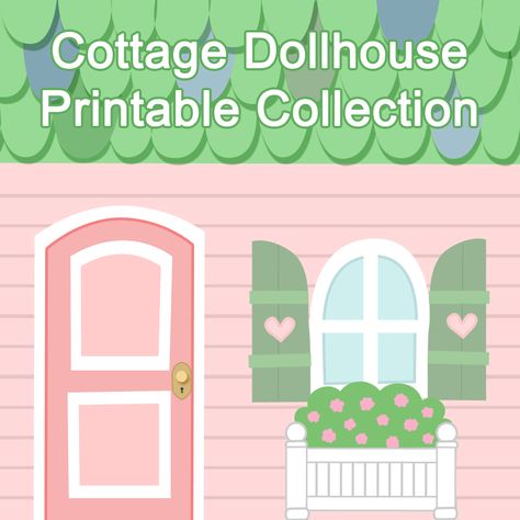 dollhouse printables | Cottage Dollhouse Printable Collection Paper Doll House Printable Free, Paper Dollhouse Printable Free, Paper Furniture Printable, Paper Doll House Printable Templates Dollhouse Furniture, Furniture Printables, Paper Doll House Printable Templates, Doll House Printables, Paper Dollhouse Printable, Cricut Dollhouse