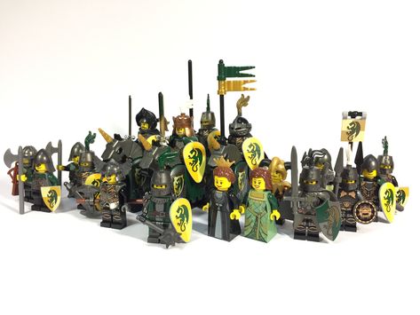 https://flic.kr/p/2hGJr9E | Kingdom of Green Dragon Lego Medieval Minifigures, Lego Knights Kingdom, Lego Kingdoms, Lego Figurine, Lego Dragon, Lego Medieval, Lego Knights, Lego Army, Lego System