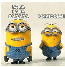 Minion Banana GIF - Minion Banana Potato - Discover & Share GIFs Minions Love, Minion Quotes, E Mc2, Minions Funny, Have A Laugh, Despicable Me, Mellow Yellow, Bones Funny, Minion